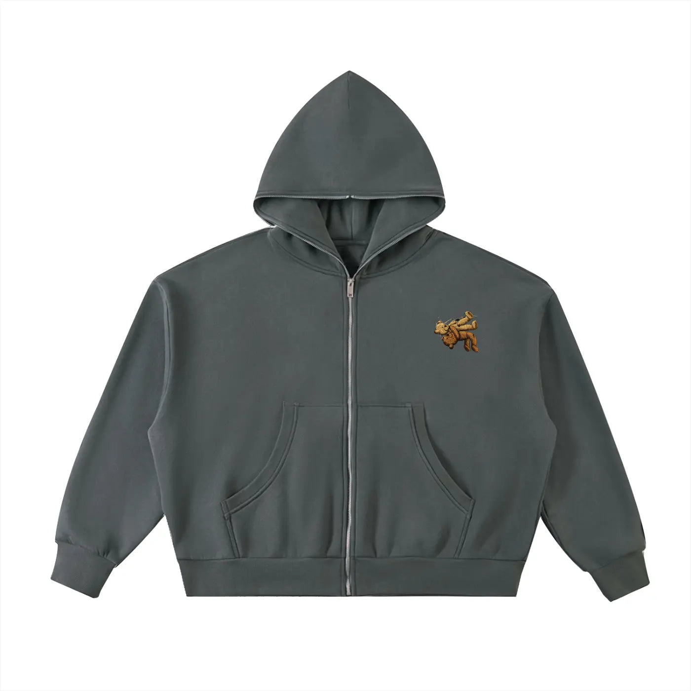 Sweat à Capuche Oversize Zippé Polaire – Streetwear Chaud Homme ODMPOD