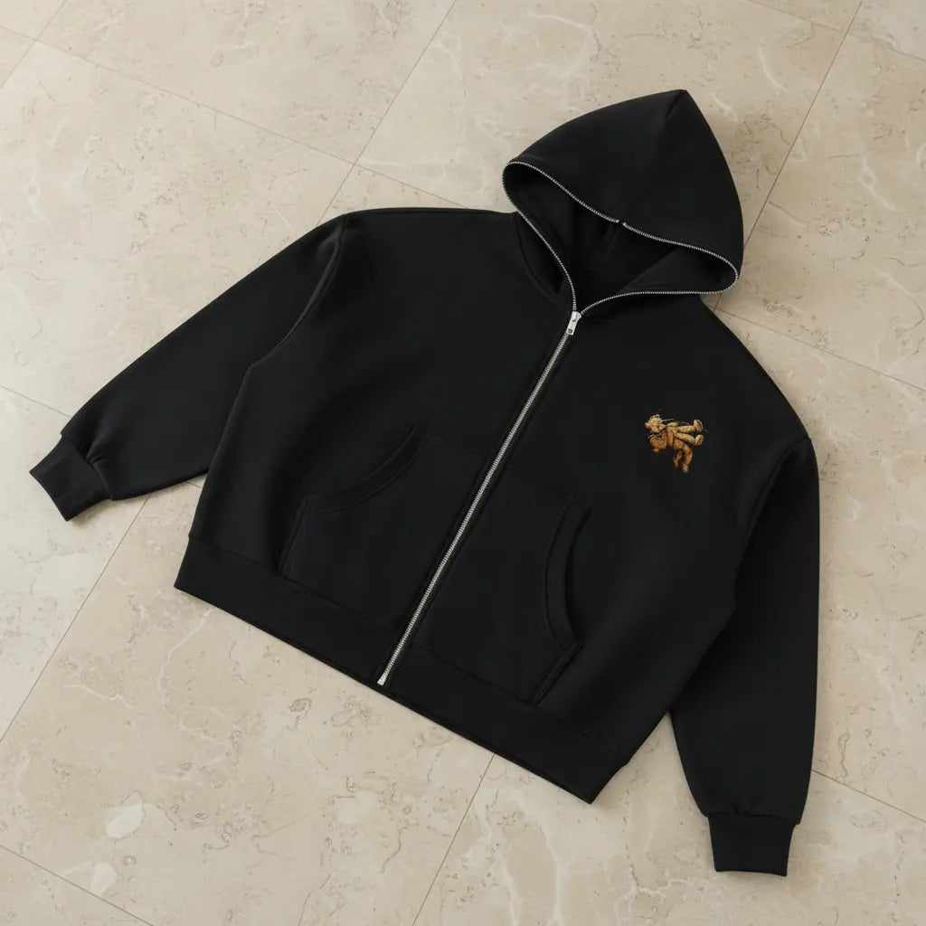 Sweat à Capuche Oversize Zippé Polaire Homme