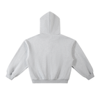 Contrast-Stitched Boxy Fleece Hoodie ODMPOD