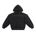 Contrast-Stitched Boxy Fleece Hoodie ODMPOD